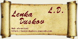 Lenka Duškov vizit kartica
